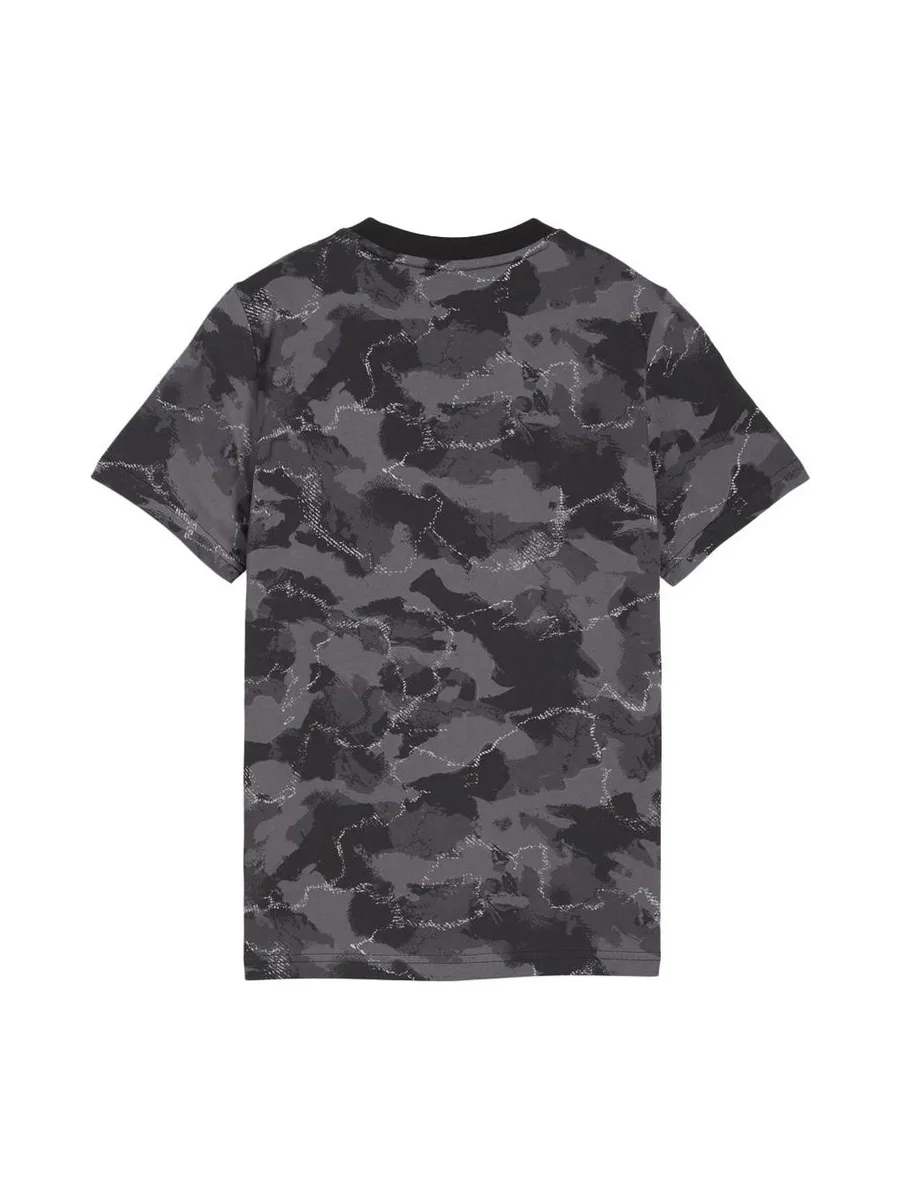 T-Shirt Noir/Gris Garçon Puma Ess Camo Aop 3