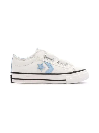 Baskets Blanc/Bleu Garçon Converse Star Player Easy 2