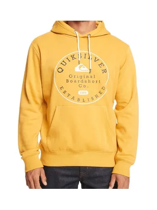 Sweat Jaune Homme Quiksilver Circletrimhood 1