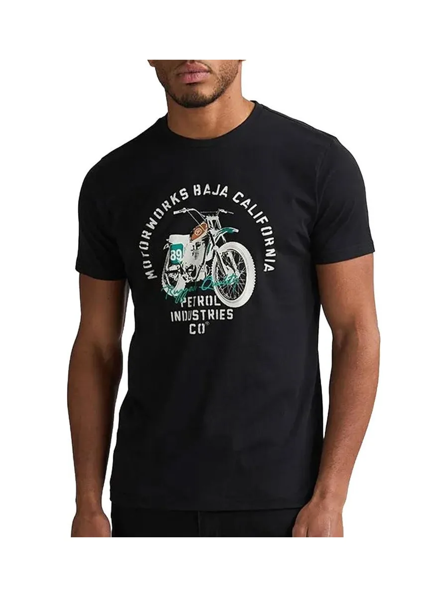 T-Shirt Noir Homme Petrol Industries Classic Print 1 2
