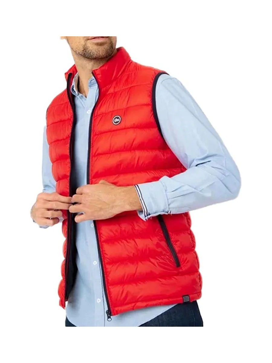 Doudoune Sans Manches Rouge Homme TBS Fabian 2
