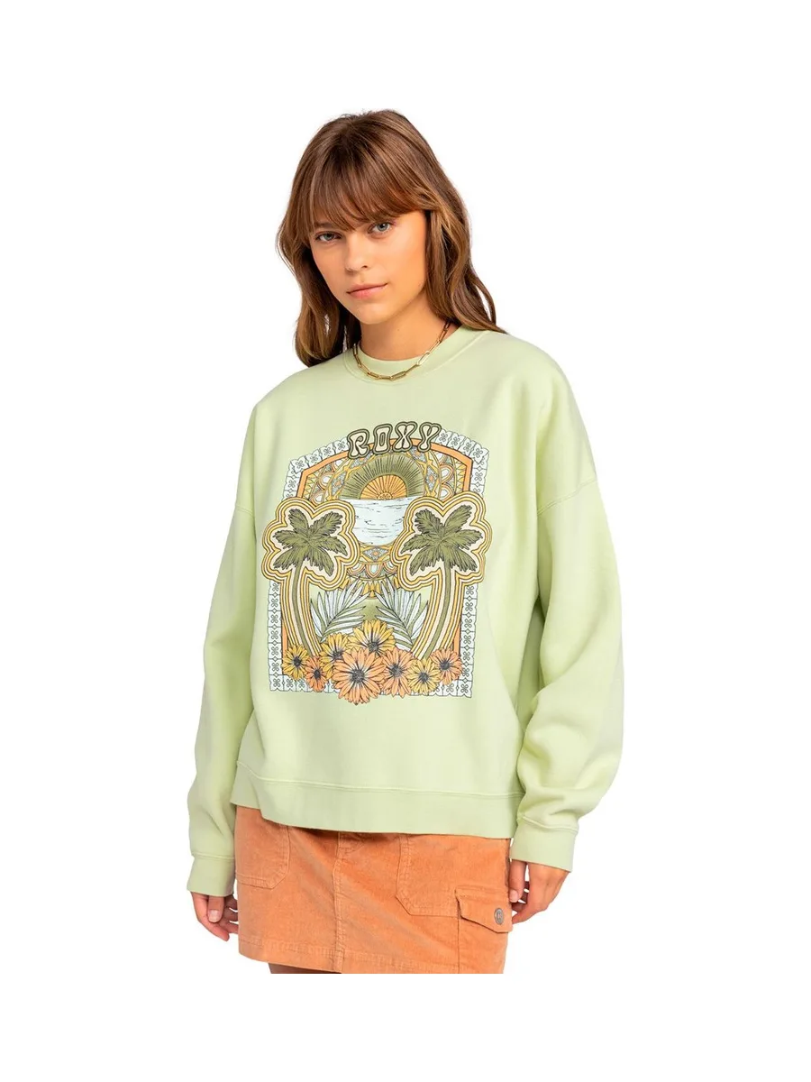 Sweat-shirt oversize ROXY Lineup - Col rond 2