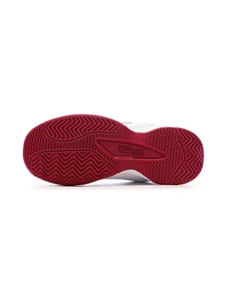 Chaussures de tennis Blanches/Bordeaux Junior Wilson Kaos 5