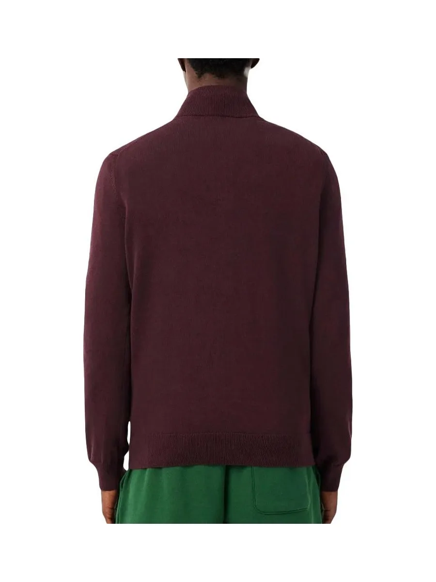 Pull 1/4 Zip Bordeaux Homme Lacoste Regular 3