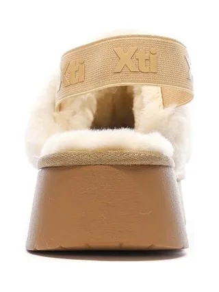 Sabots fourrés à élastique Beige Femme Xti Microfiber 3