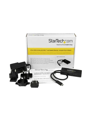 3Port USB C Hub GbE C to A - Power Adapt 7
