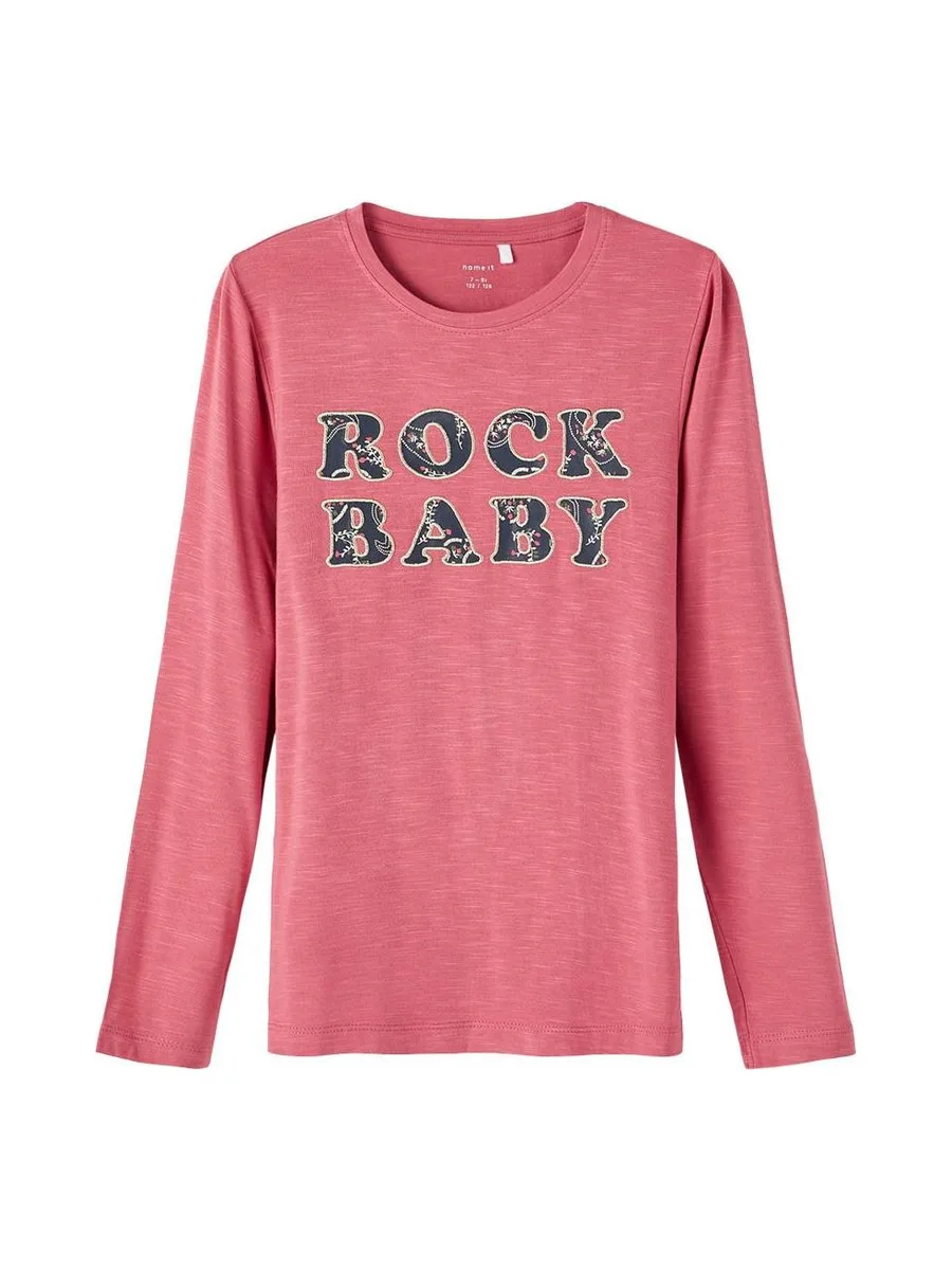 T-shirt Rose Fille Name it ROCK 2