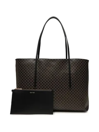 Sac Cabas Noir Femme Calvin Klein Jeans Emblem Aop Tote 1
