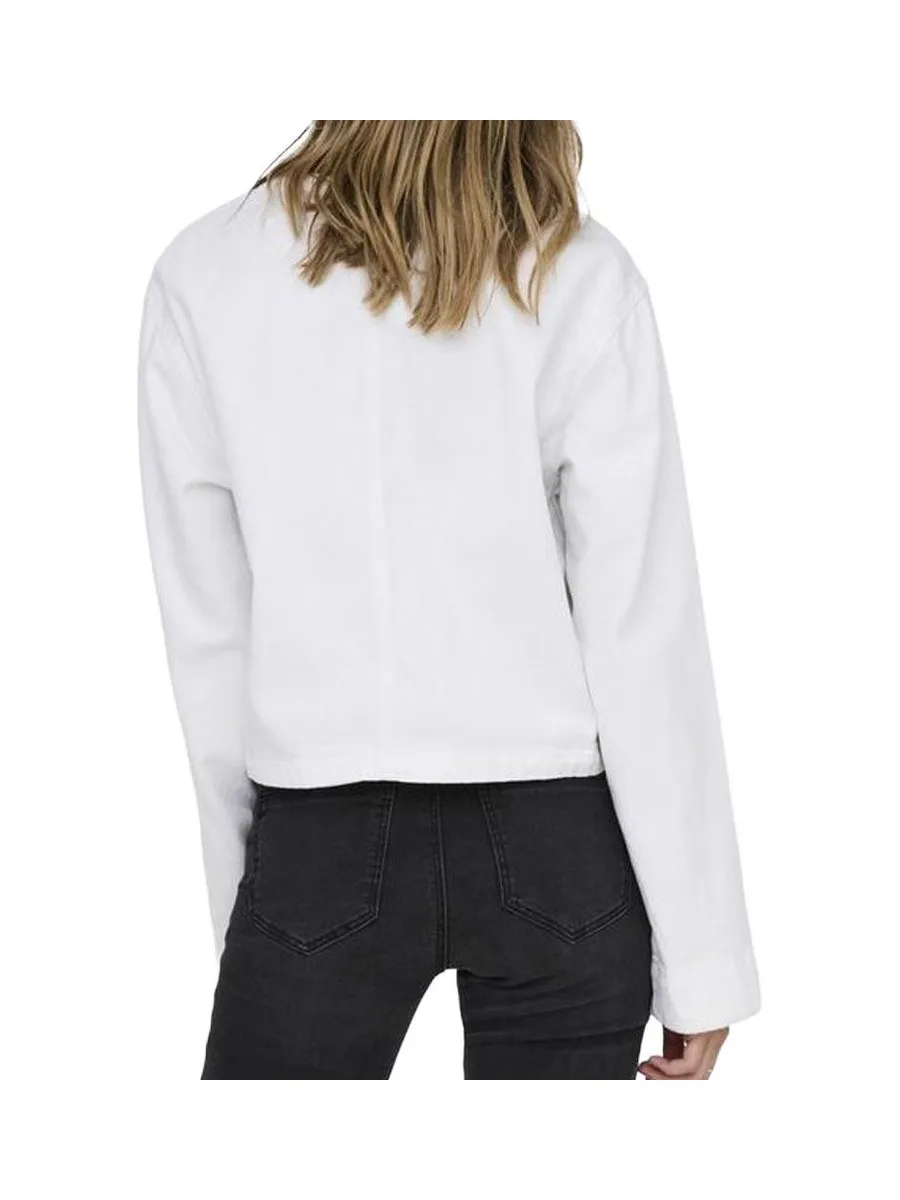 Veste en Jean Blanc Femme Only Palma 4