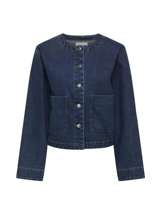 Veste en Jean Bleu Foncé Femme Only Palma 1
