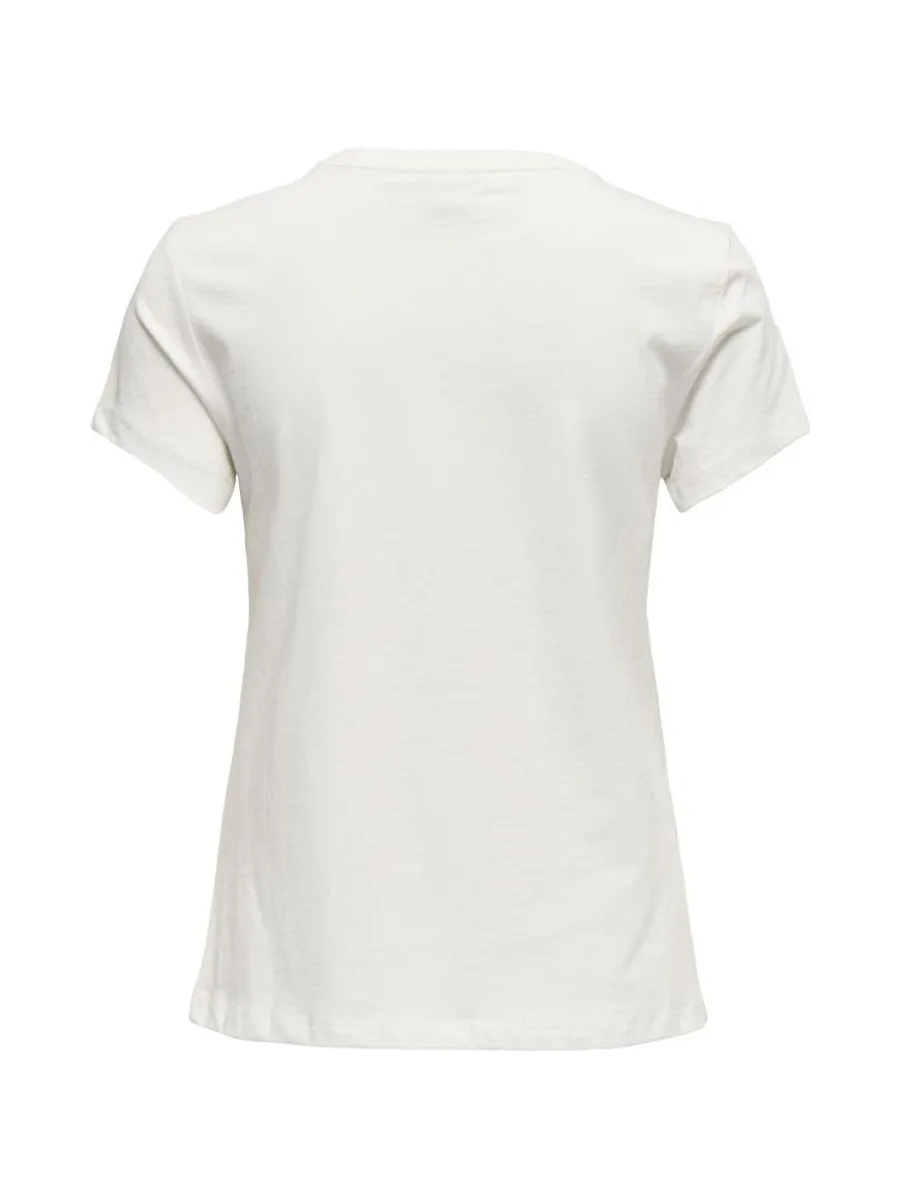 T-shirt Écru Femme Only Pay Life 2
