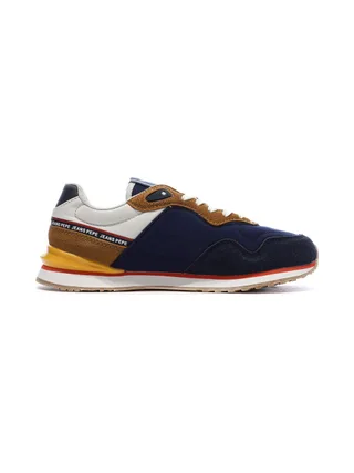 Baskets Marine/Camel/Jaune Homme Pepe jeans London 2