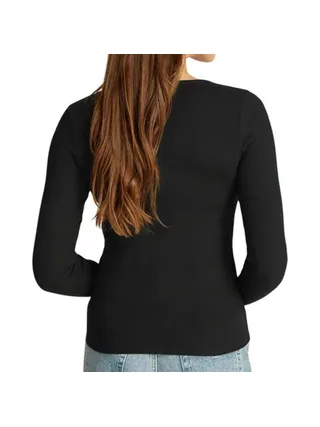 T-shirt Manches Longues Noir Femme Tommy Hilfiger Essential 2