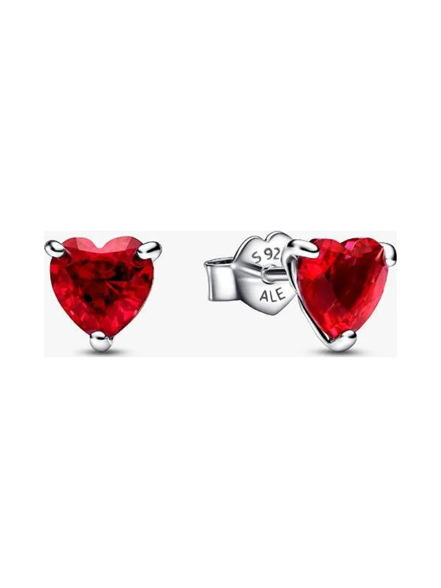Pandora - Boucles d'oreilles clous Cœur rouge 1