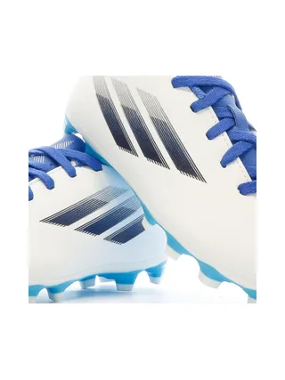 Chaussures de football Blanche/Bleu Garçon Adidas X Speedflow.4 Fxg J 7