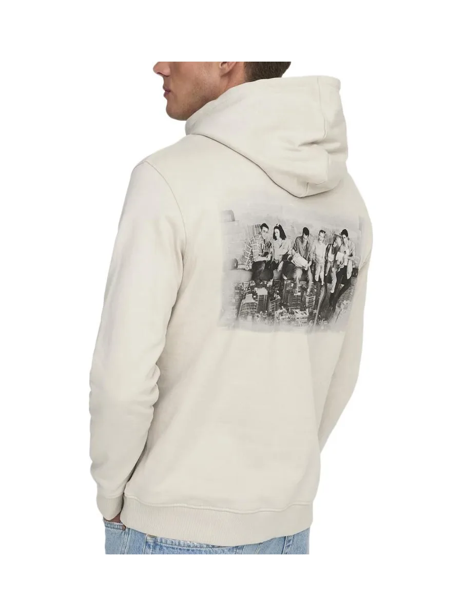 Sweat à Capuche Beige Homme Only & Sons Friends 2