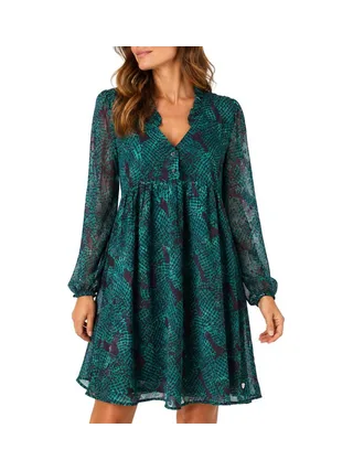 Robe Verte Femme Freeman Porter Rayane Checkers 1