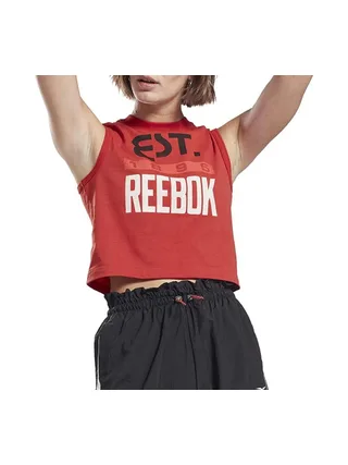 Débardeur Rouge Femme Reebok Graphic Tank 1