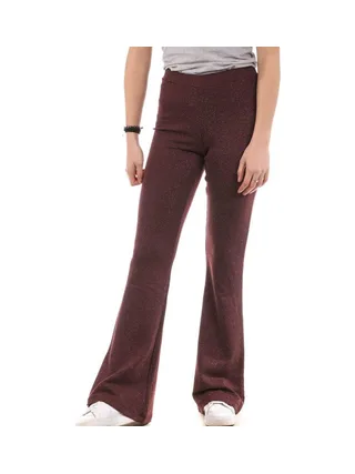 Pantalon Fluide Bordeaux Femme Only Flared 1