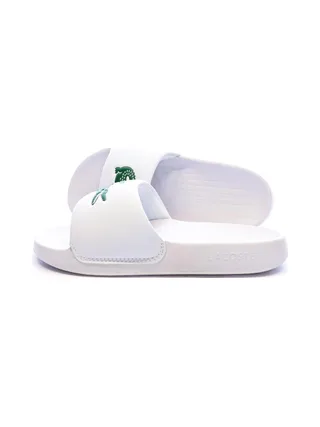 Claquettes Blanc Femme Lacoste Serve Slide 1.0 1