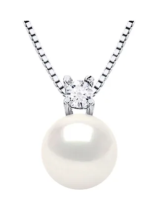 Collier Maille Vénitienne Véritable Perle d'Eau Douce 8-9 mm — Argent 925 Millièmes — 42 cm 1