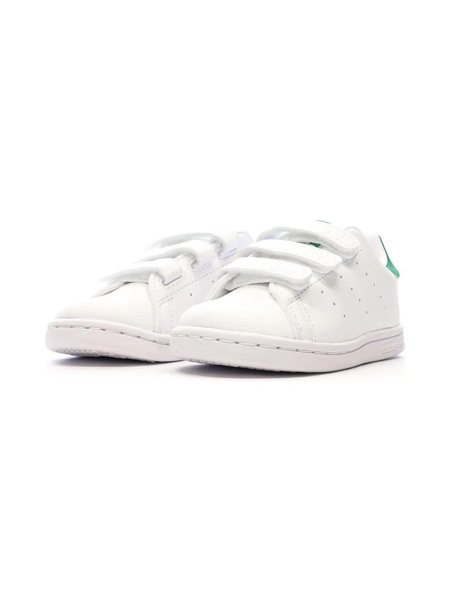 Baskets Blanches/Vertes Garçon/Fille Adidas Stan Smith 7