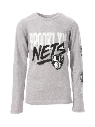 T-shirt Manches Longues Gris Garçon Busy NBA BROOKLYN NETS 1