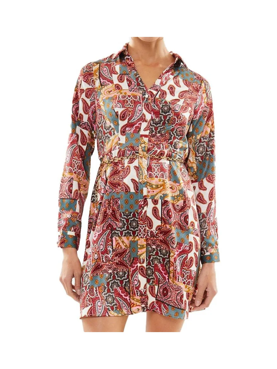 Robe Rouge à Motifs Femme Vero Moda Dita 1