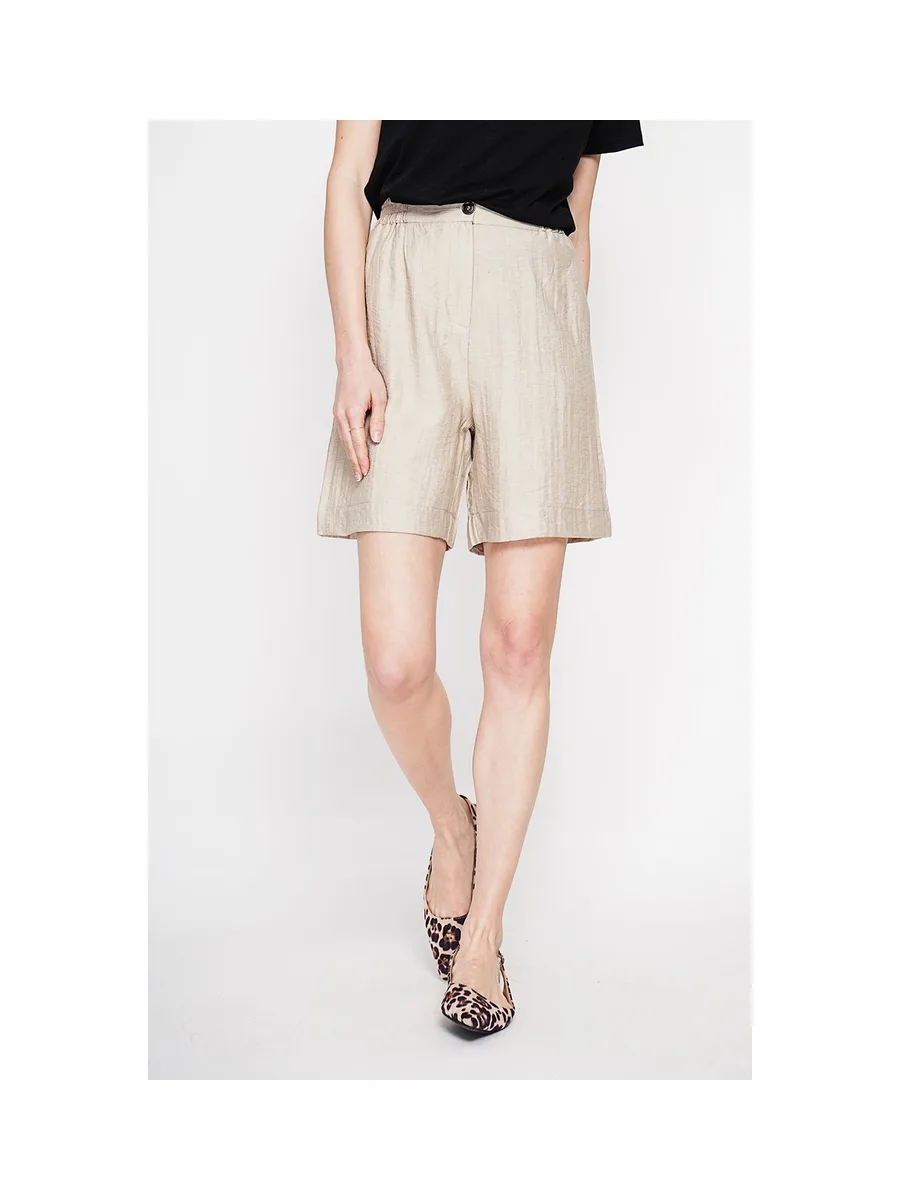 Bermuda taille haute coupe droite avec poche latérale 6