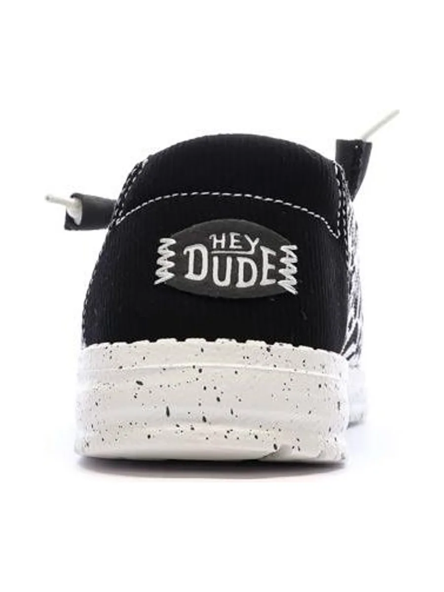 Chaussures Noir/Blanc Femme Hey Dude Blackgrey 4