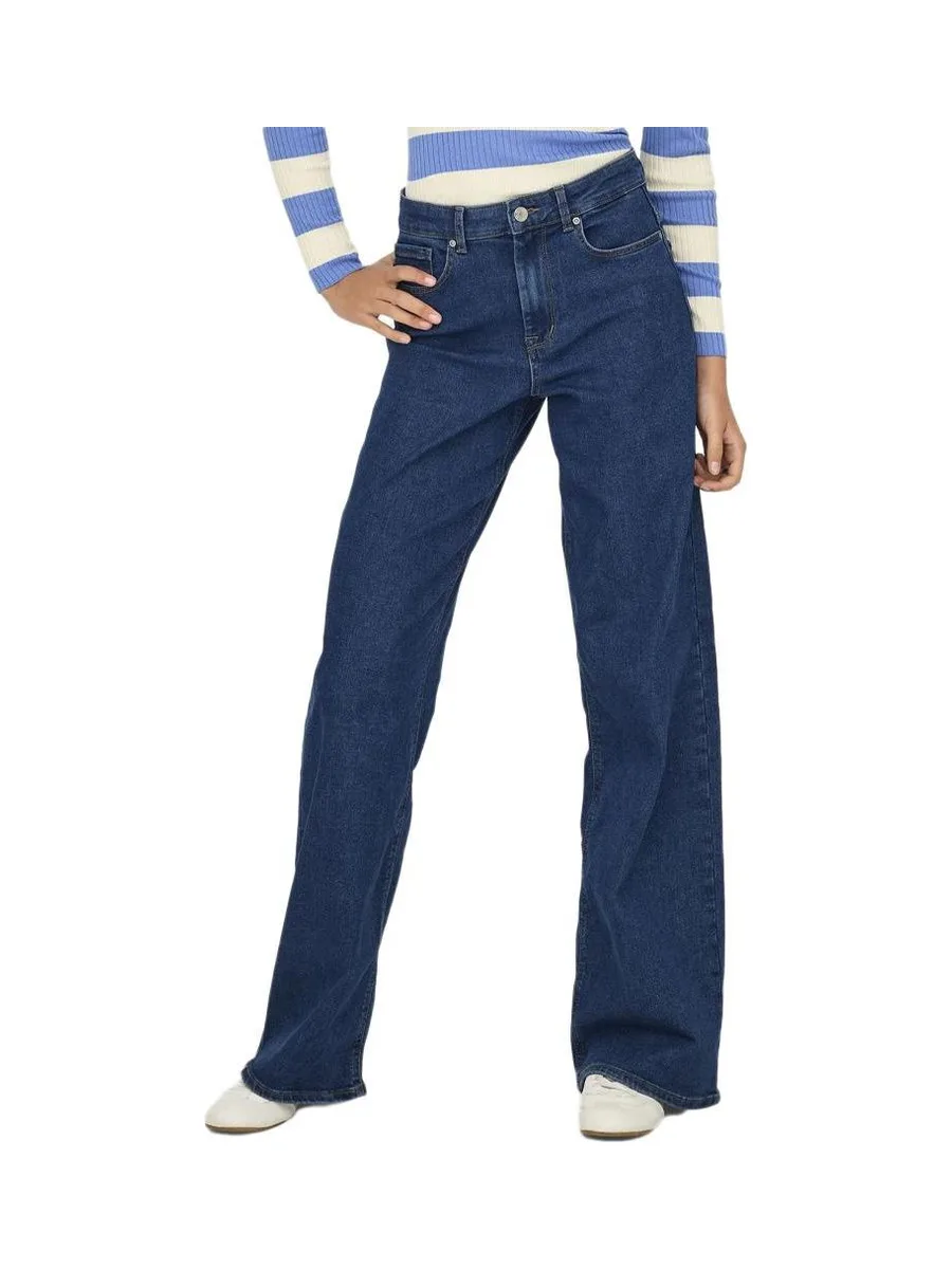 Jean Droit Bleu Foncé Femme Only Sanna 2