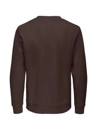 Sweat Marron Foncé Homme Only & Sons Chase 2