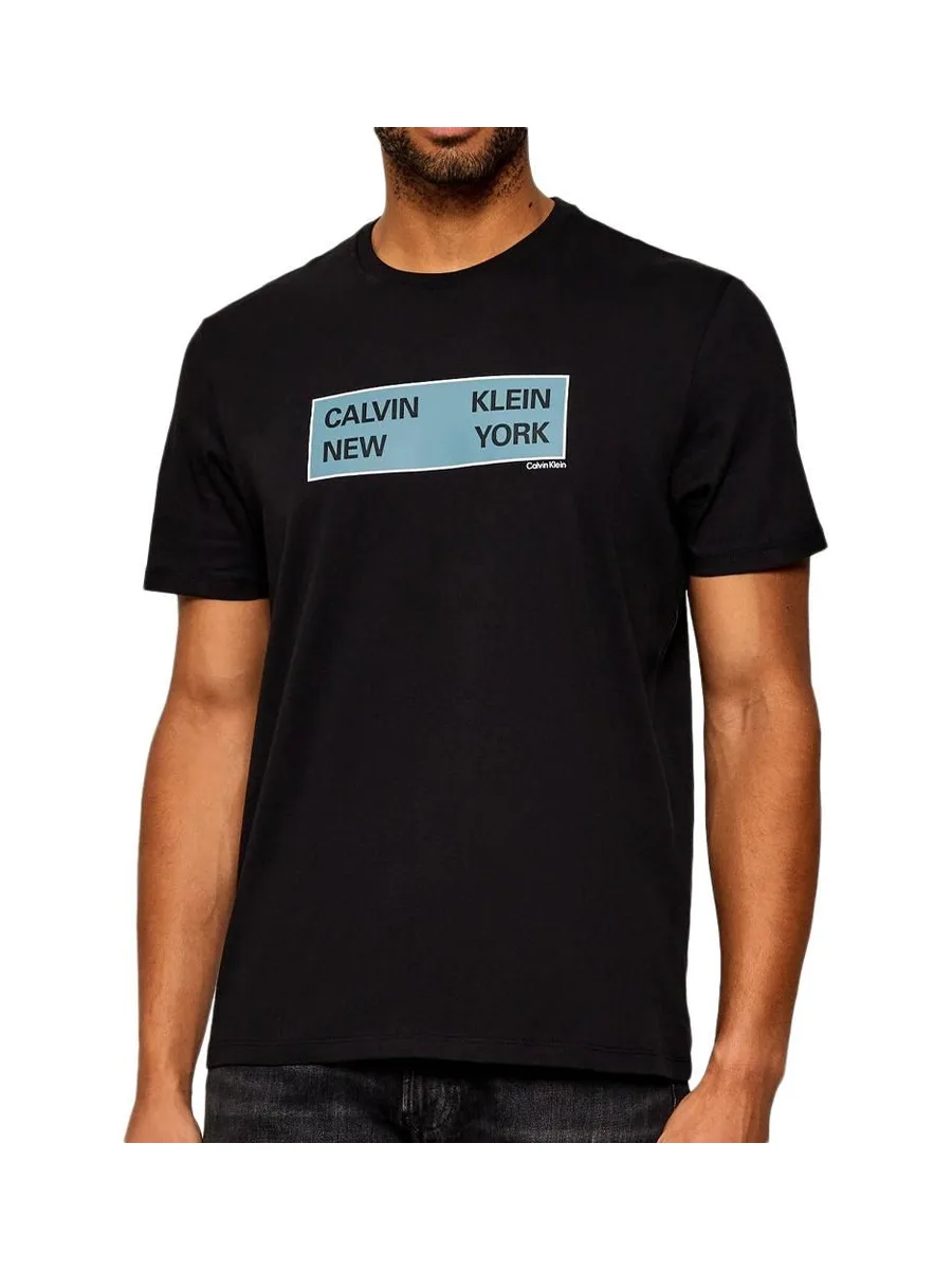 T-Shirt Noir Homme Calvin Klein Jeans Ckny LV04RD816G 2