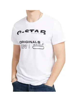 T-shirt Blanc Homme G-Star Originals D21664 1