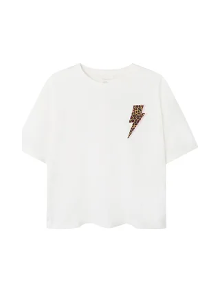 T-shirt Blanc Fille Name it Tarima 1