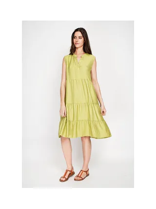 Robe col tunisien gaufrée à étages S/M 1