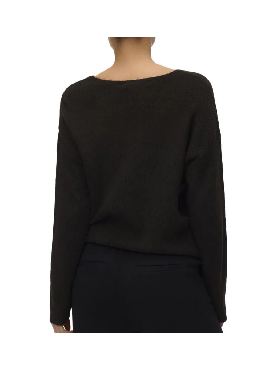 Pull Marron Femme Vero Moda Crewlefile 3