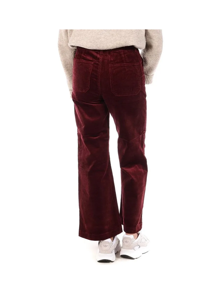 Pantalon en Velours Prune Femme Oraije Flare 3