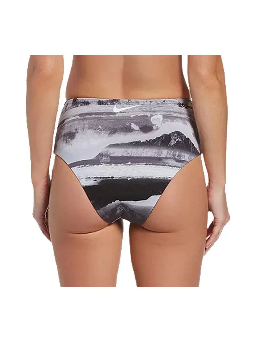 Bas de maillot de bain Femme Noir/Blanc Nike Reversible High Waist Cheeky Bottom 5