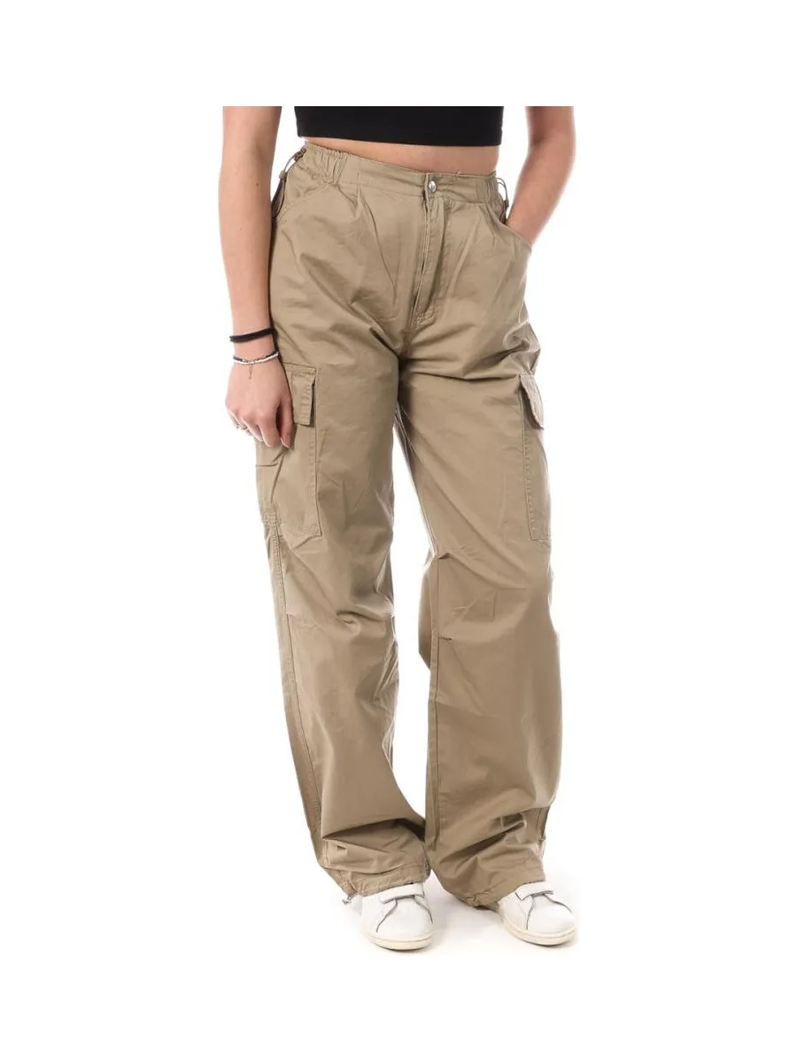 Pantalon Cargo Marron Femme Monday Premium 3178 2