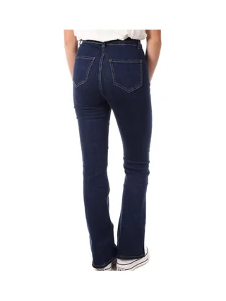 Jean Bleu Femme Monday Premium Jean Bouton 2