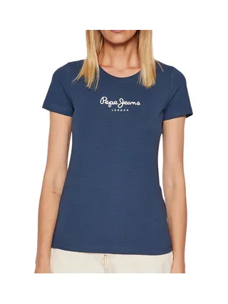 T-shirt Marine Femme Pepe Jeans New Virginia 1