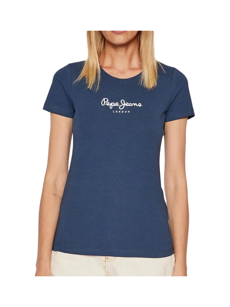 T-shirt Marine Femme Pepe Jeans New Virginia 2