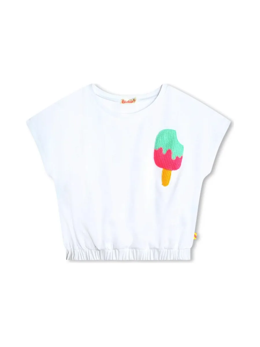 T-Shirt Blanc Fille Billieblush U20073 3