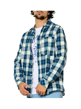 Chemise Bleu à Carreaux Homme Kaporal KIRK 1
