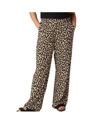 Pantalon Beige à Imprimés Femme Vero Moda Curve Easy Hw Wide 1