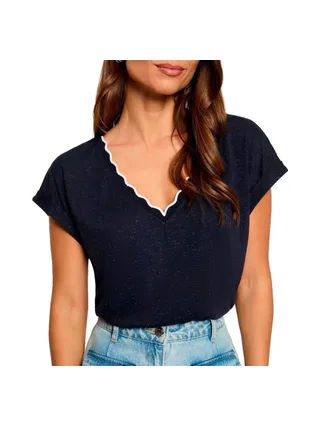 T-Shirt Marine Femme Morgan DIANA 1