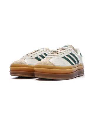 Baskets Beige/Vert Femme Adidas Gazelle Bold 6