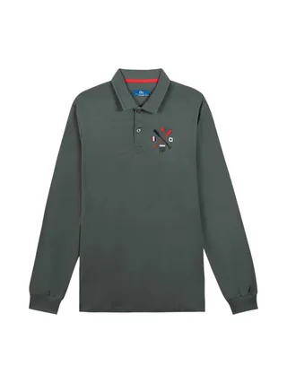 Polo Manches Longues Vert Foncé Homme TBS Sapin 1