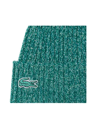 Bonnet Vert Mixte Lacoste Rib 2